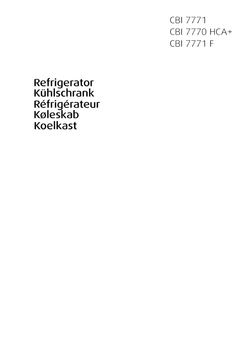 Page 1 of the manual User Manual Beko CBI 7771 F