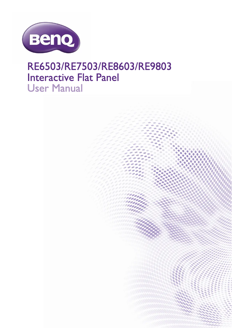 First page image of the manual for RE8603
