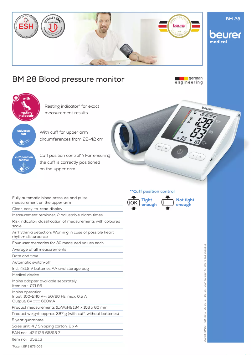 First page image of the manual for BM 28 HSD