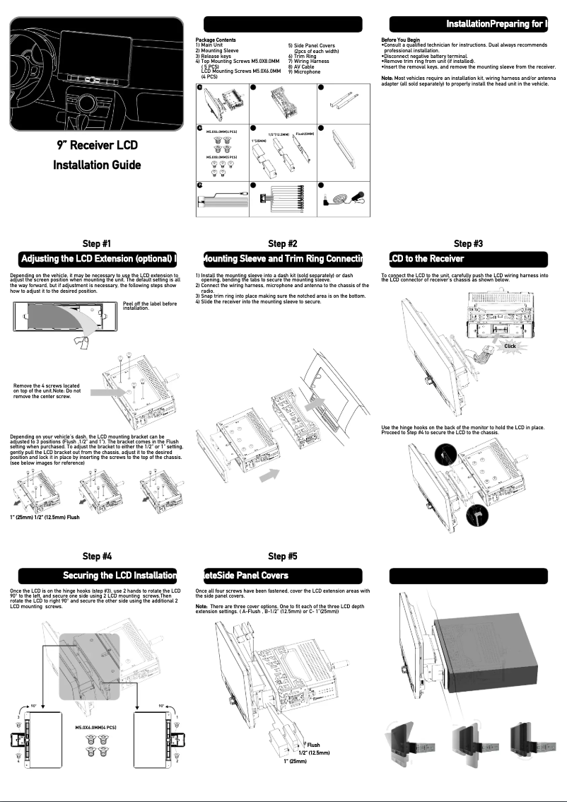 Page 1 of the manual Installation Guide Jensen CM901MIR