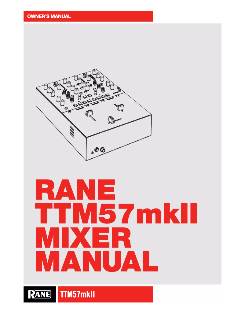 First page image of the manual for TTM57mkII