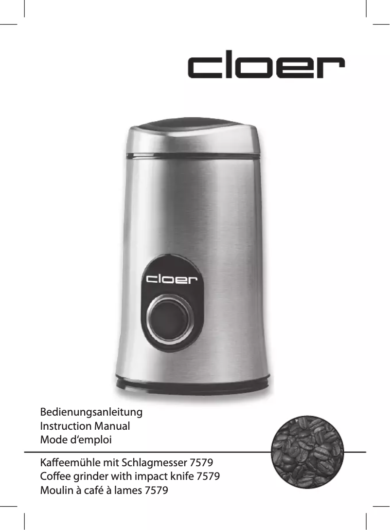 Page 1 of the manual User Manual Cloer 7579