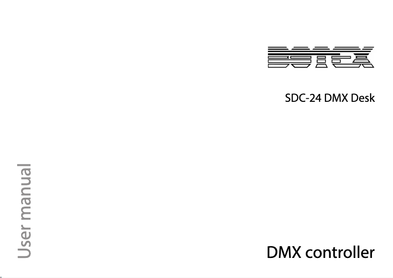 First page image of the manual for SDC-24 DMX Desk