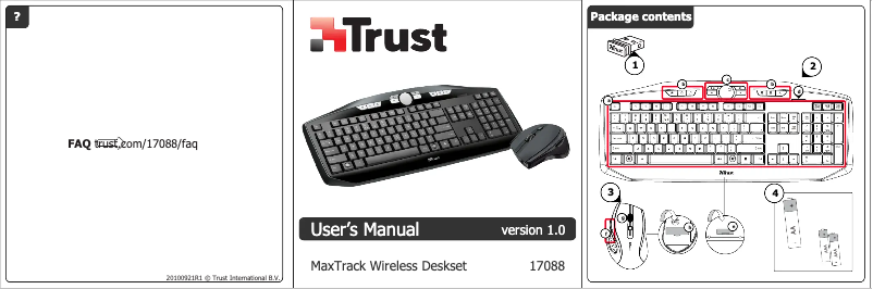 First page image of the manual for MaxTrack 17104