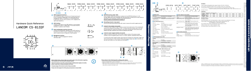 Page 1 de la notice Manuel utilisateur Lancom CS-8132F