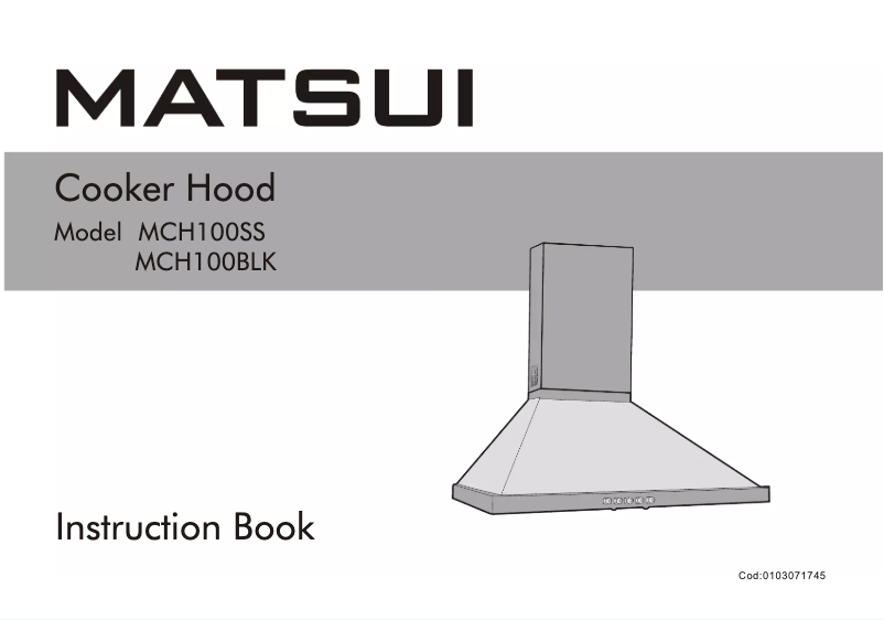 First page image of the manual for MCH100SS