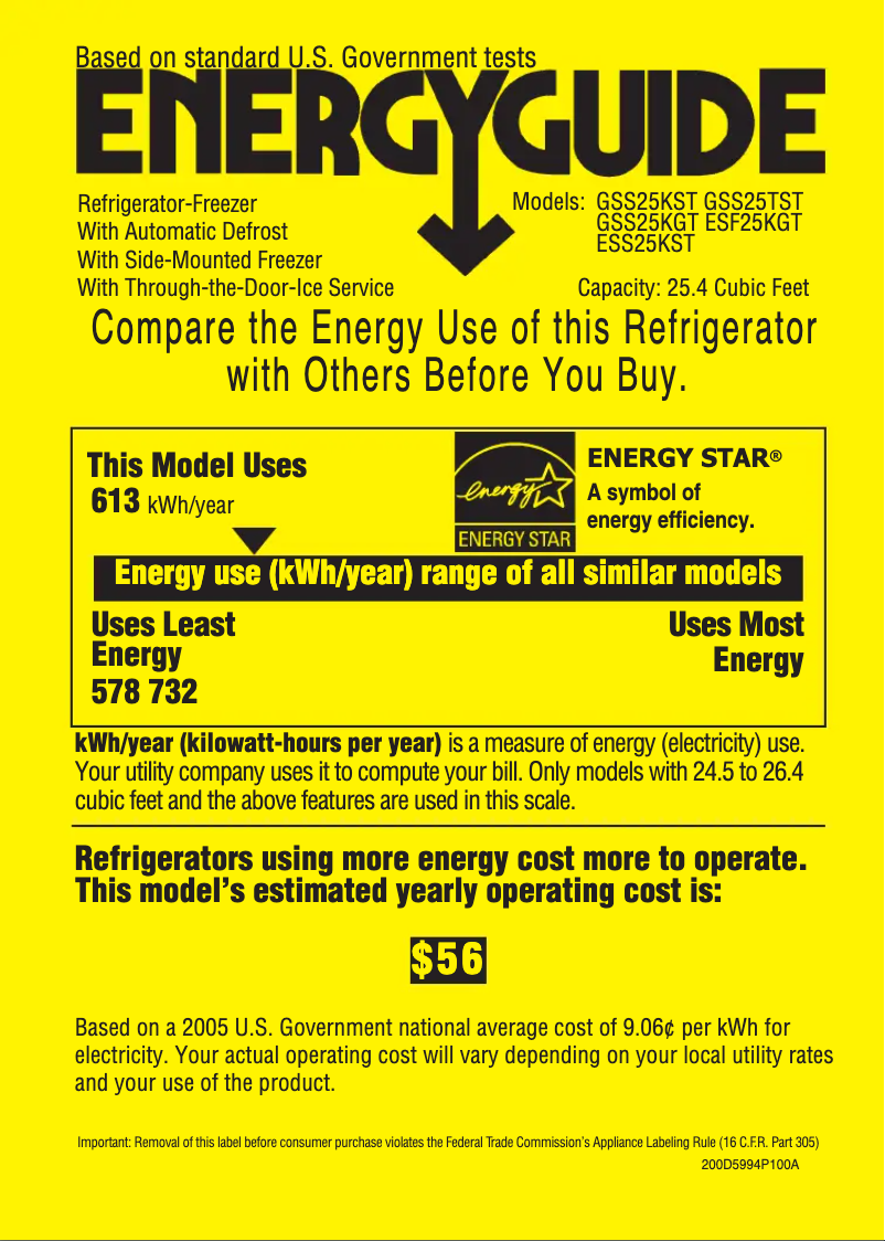 First page image of the manual for GSS25KGTBB