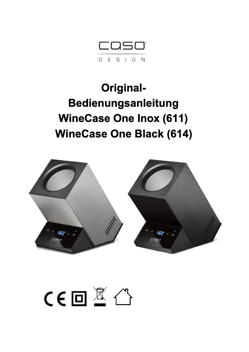 Page 1 de la notice Manuel utilisateur Caso WineCase One Black 614