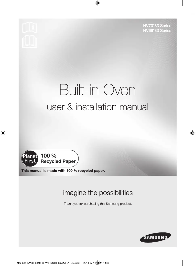 Page 1 of the manual User Manual Samsung NV70H3350RS