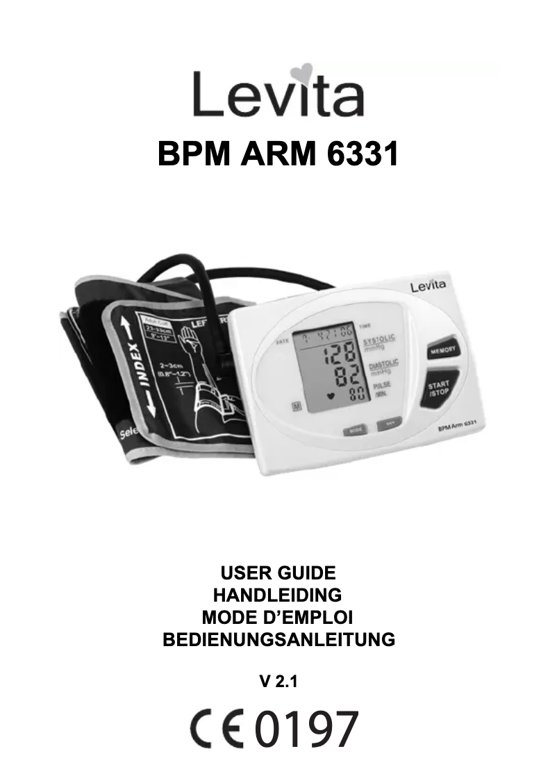 Page 1 of the manual User Manual Levita BPM ARM 6331