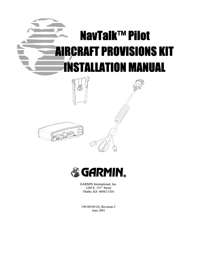 Page 1 of the manual User Manual Garmin NavTalk Pilot