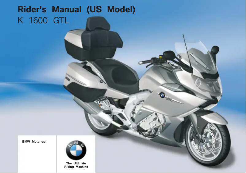 Page 1 of the manual User Manual BMW K 1600 GTL (2011)