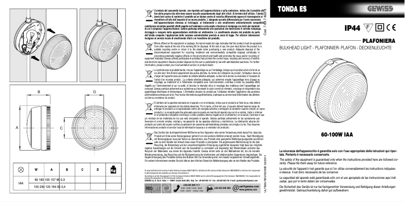 Page 1 of the manual User Manual Gewiss GW80652