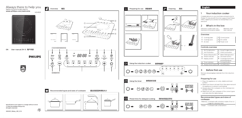Page 1 of the manual User Manual Philips Viva Collection HD4931