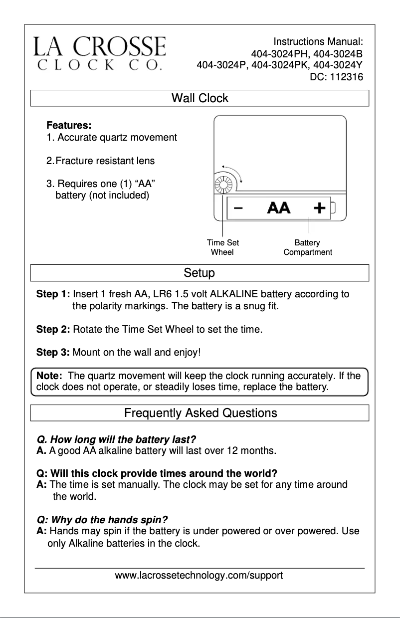 First page image of the manual for 404-3024P