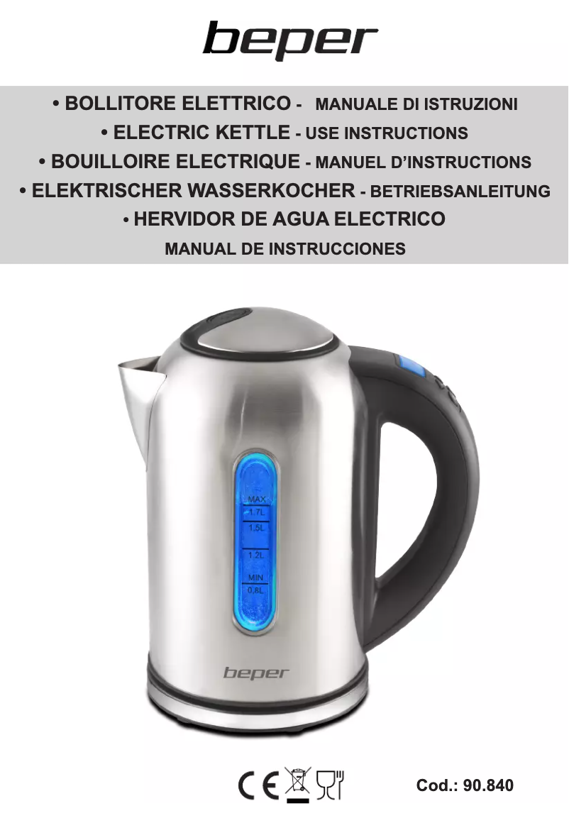 First page image of the manual for 90.840