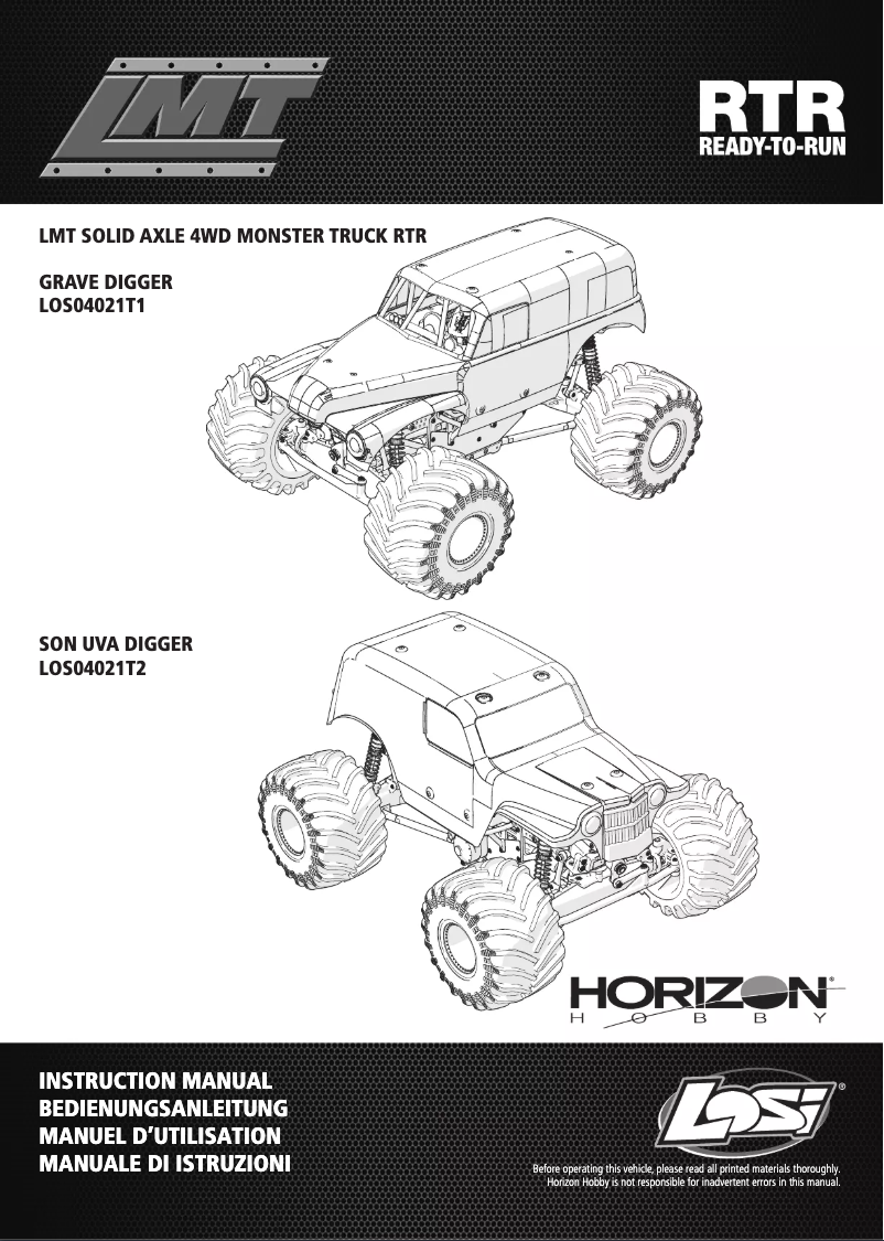 First page image of the manual for LMT