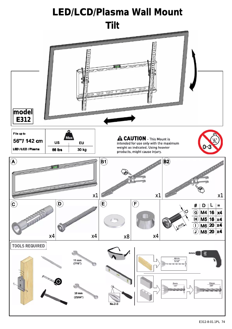 First page image of the manual for E312