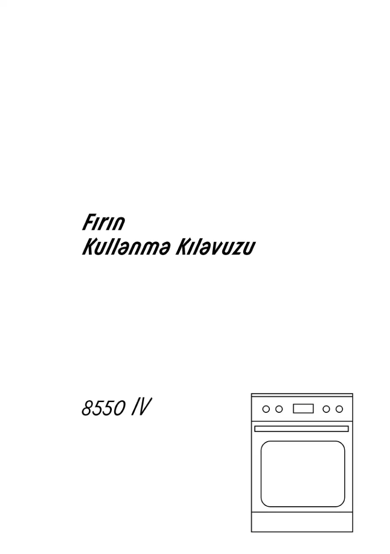 Page 1 of the manual User Manual Arçelik 8550 IV