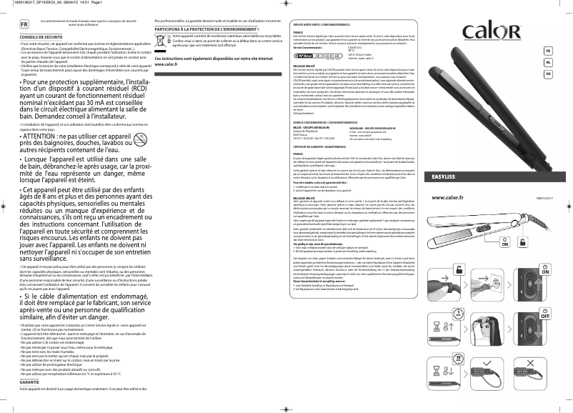 Page 1 of the manual User Manual Calor SF1511C0