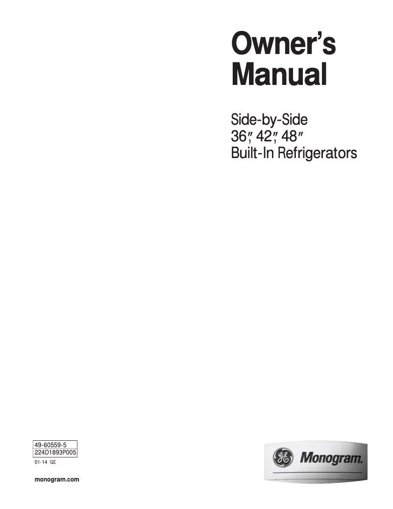 First page image of the manual for ZISS480DXSS
