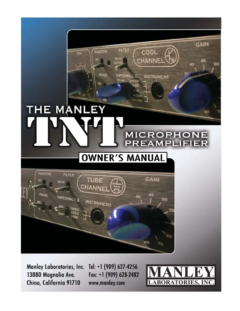 First page image of the manual for TNT
