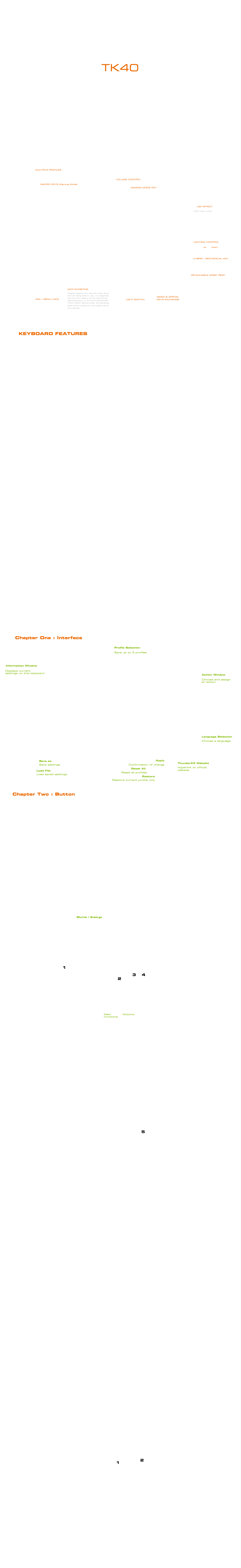 First page image of the manual for TK40