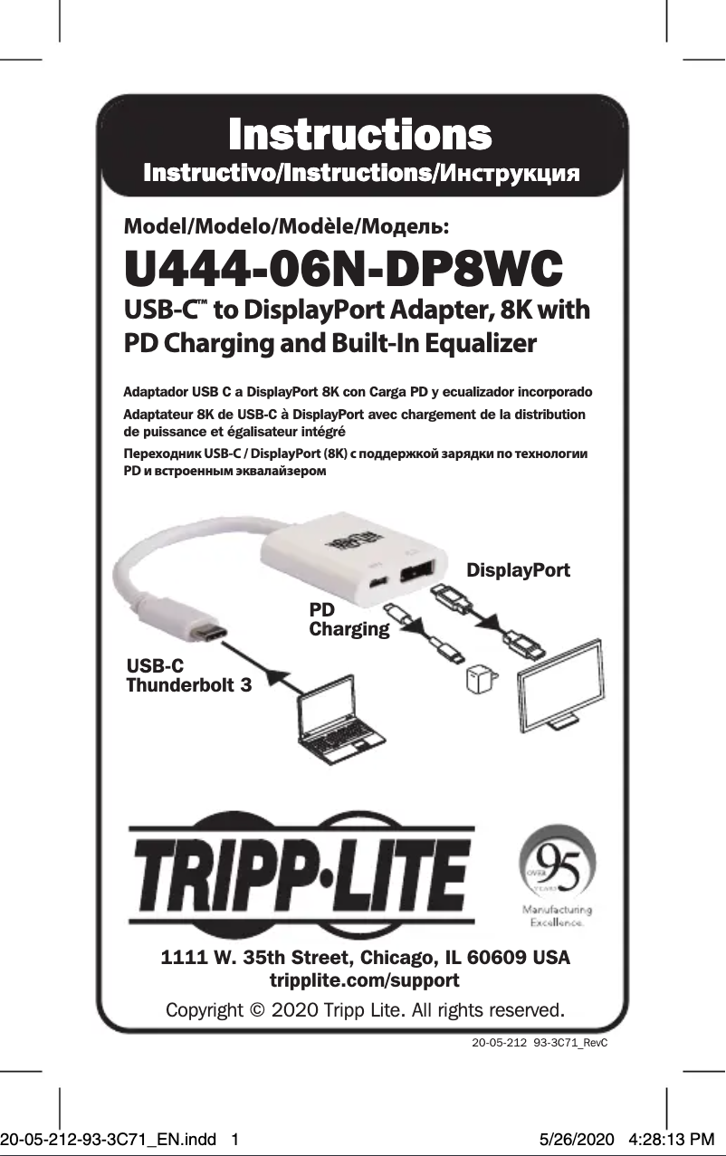 Page 1 of the manual User Manual Tripp Lite U444-06N-DP8WC