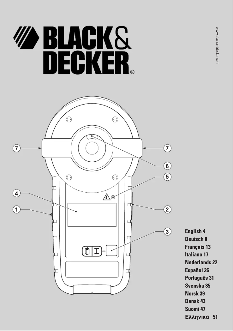 Page 1 of the manual User Manual Black & Decker BDL230S