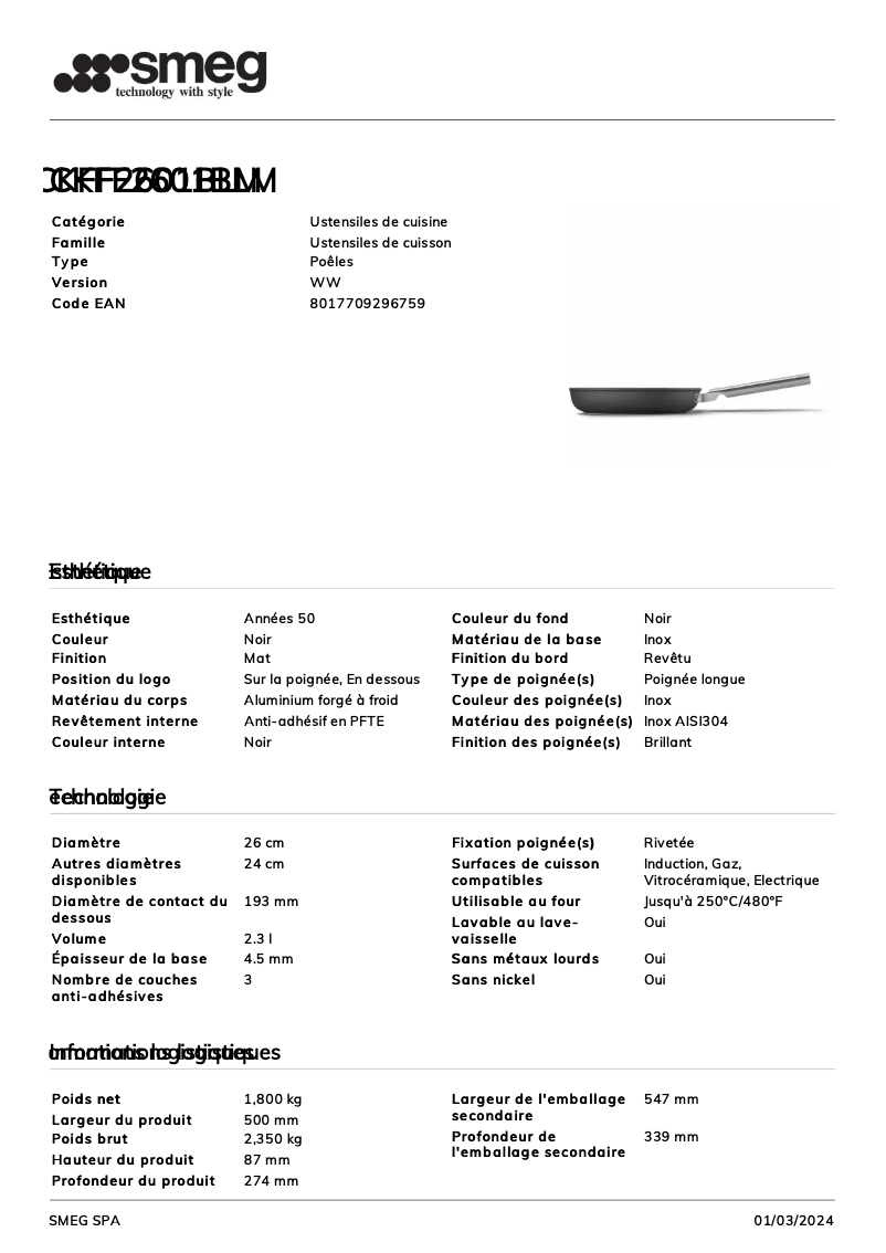 First page image of the manual for CKFF2601BLM