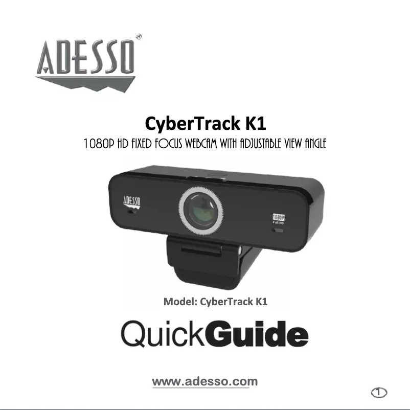 First page image of the manual for CyberTrack K1