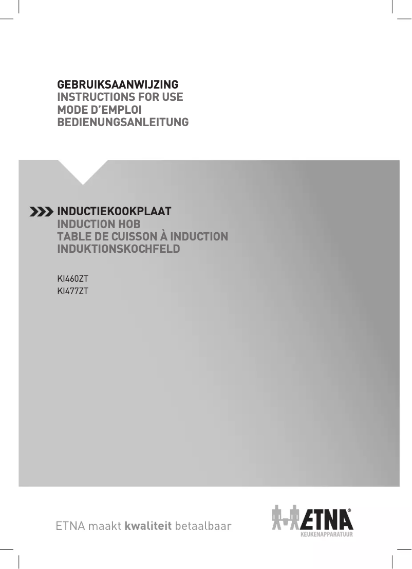 First page image of the manual for KI477ZT