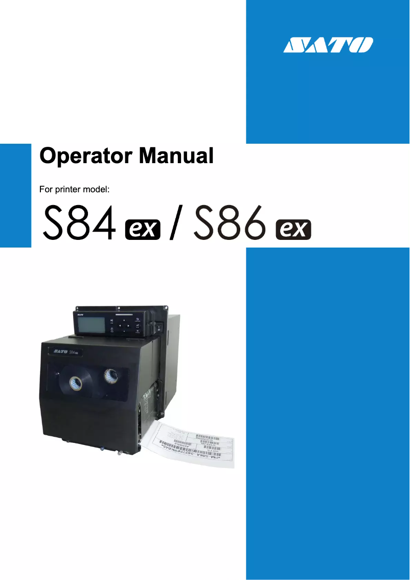 First page image of the manual for S84-ex