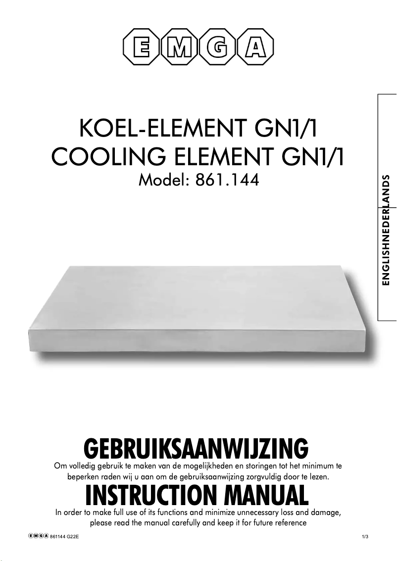 First page image of the manual for 861.144