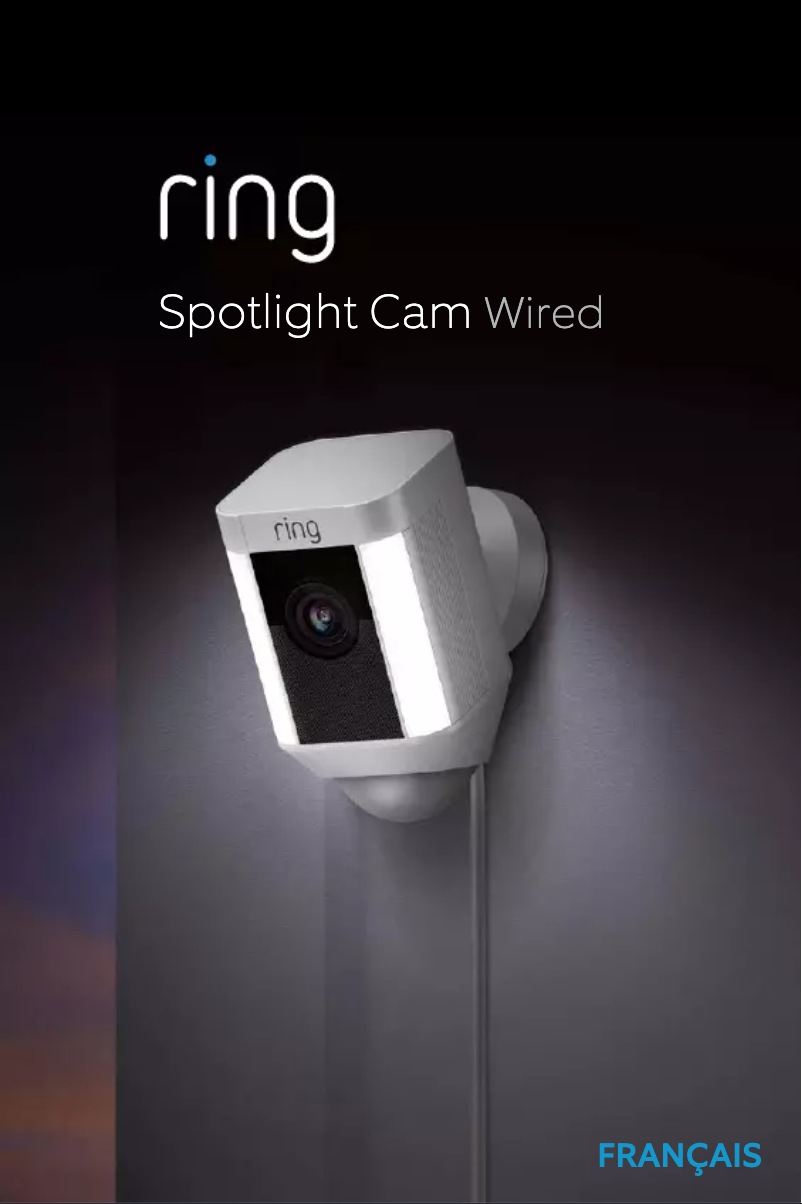 Page 1 of the manual User Manual Ring Spotlight Cam Wired