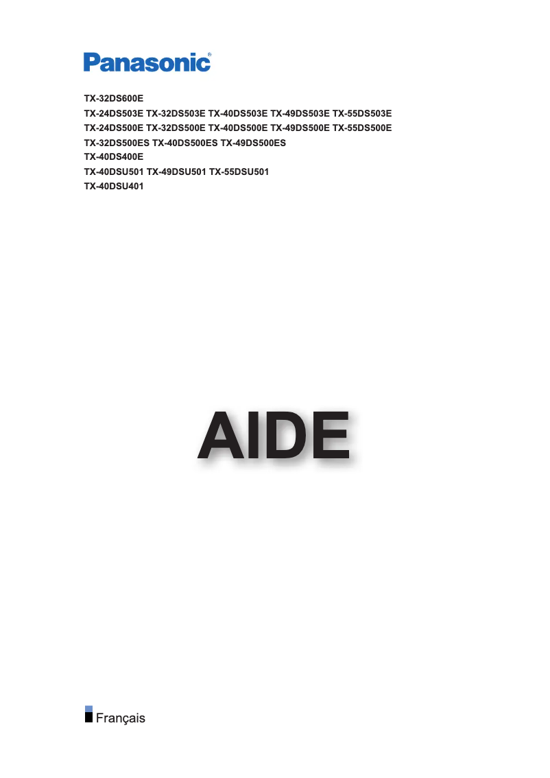 First page image of the manual for TX-55DS503E