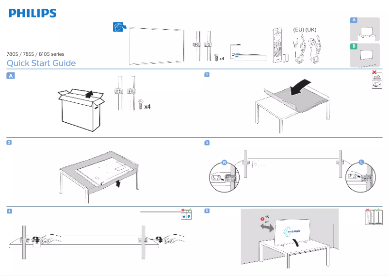 First page image of the manual for 43PUS7805