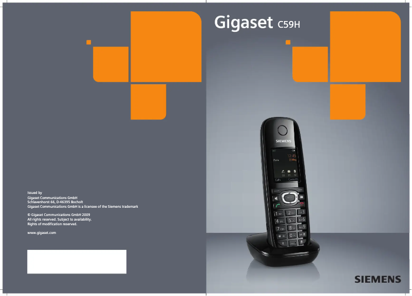 First page image of the manual for C59H