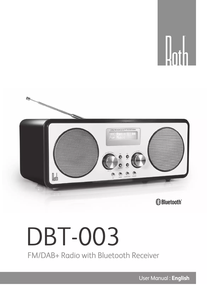 Page 1 of the manual User Manual Roth DBT-003