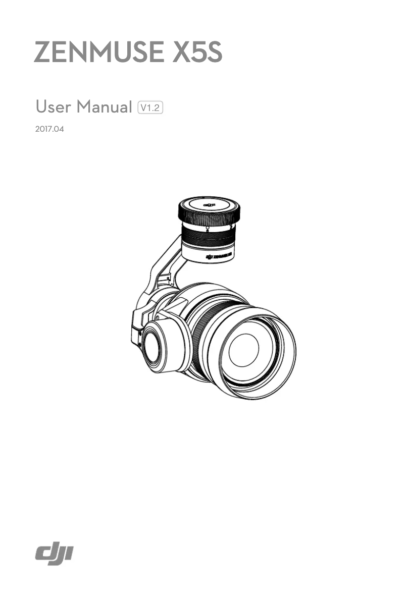 First page image of the manual for Zenmuse X5S