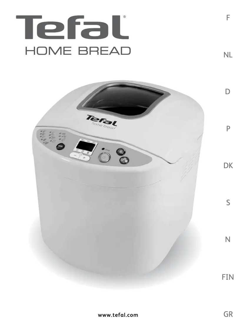 Page 1 of the manual User Manual Tefal Home Bread OW2001