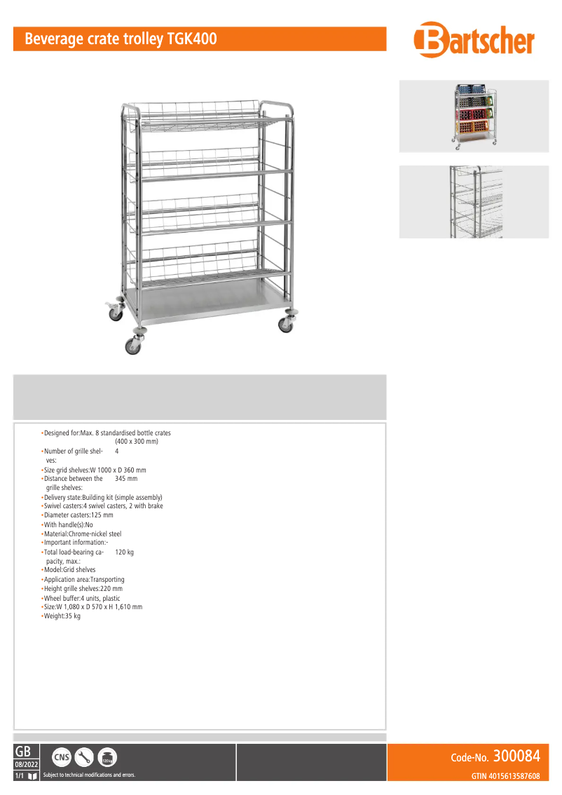 Image de la première page du manuel de l'appareil TGK400