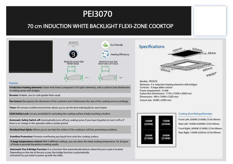 First page image of the manual for PEI 3070
