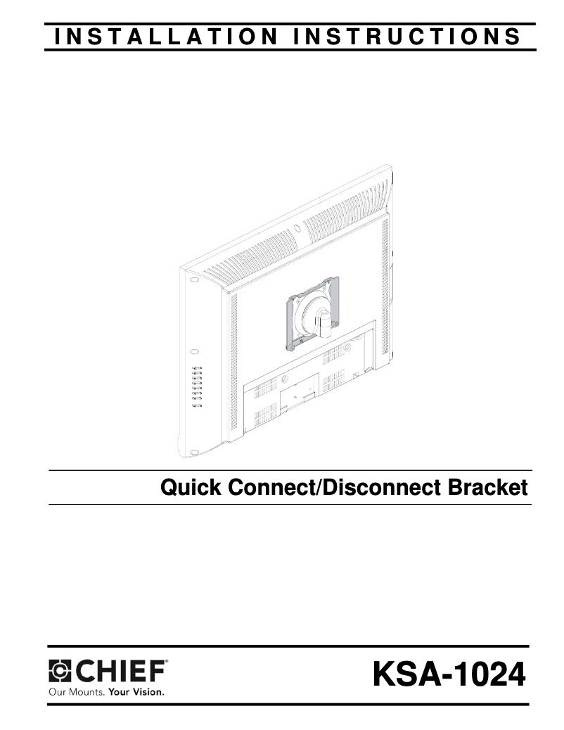 First page image of the manual for KSA1024B
