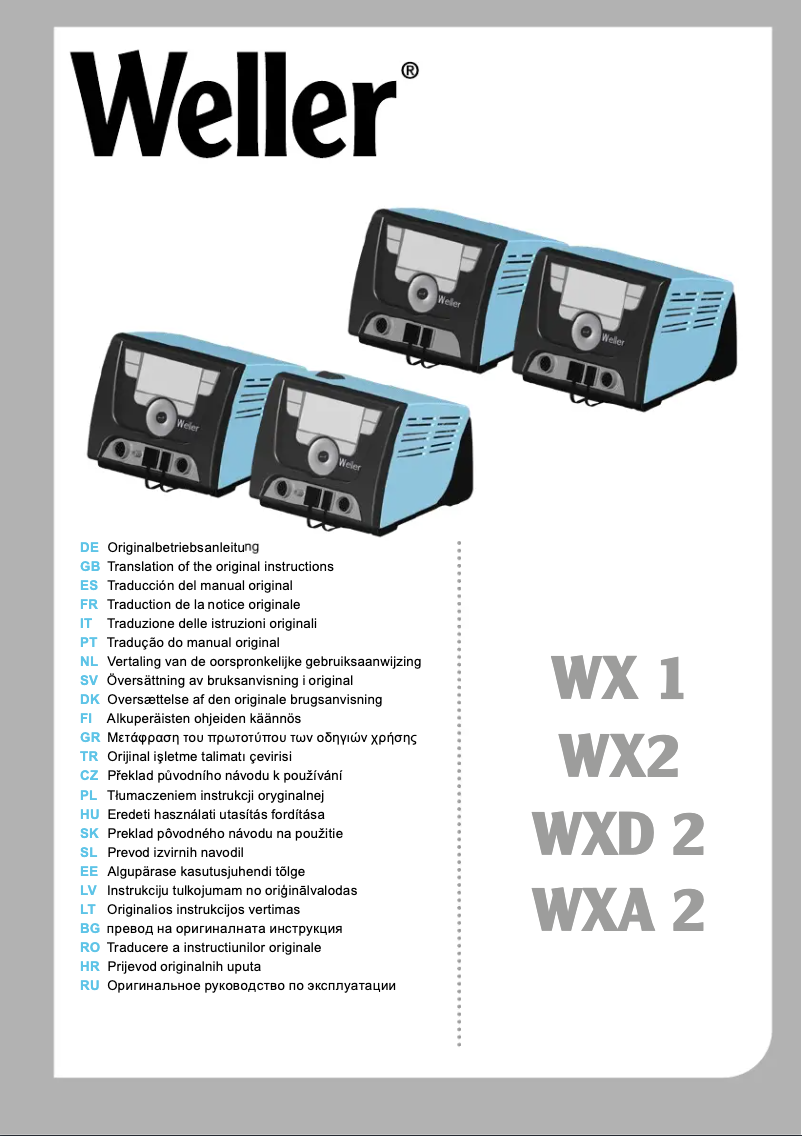 First page image of the manual for WXA 2