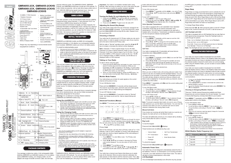 Page 1 of the manual User Manual Uniden GMR4055-2CKHS