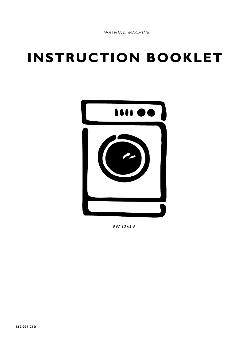 Page 1 of the manual User Manual Electrolux EW1265F