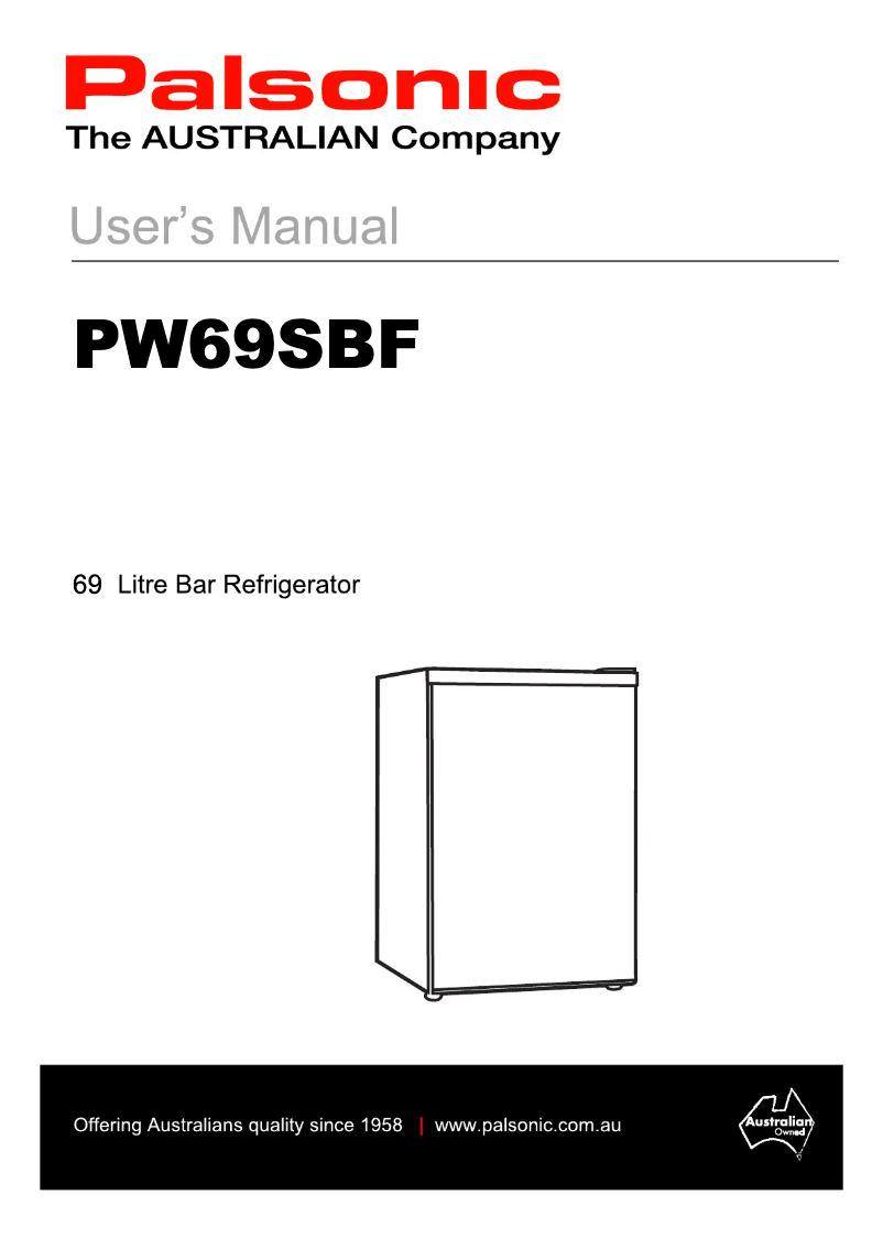 Page 1 of the manual User Manual Palsonic PW69SBF