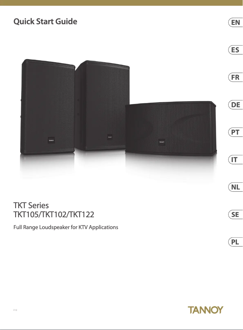 Page 1 of the manual Quick Start Guide Tannoy TKT122