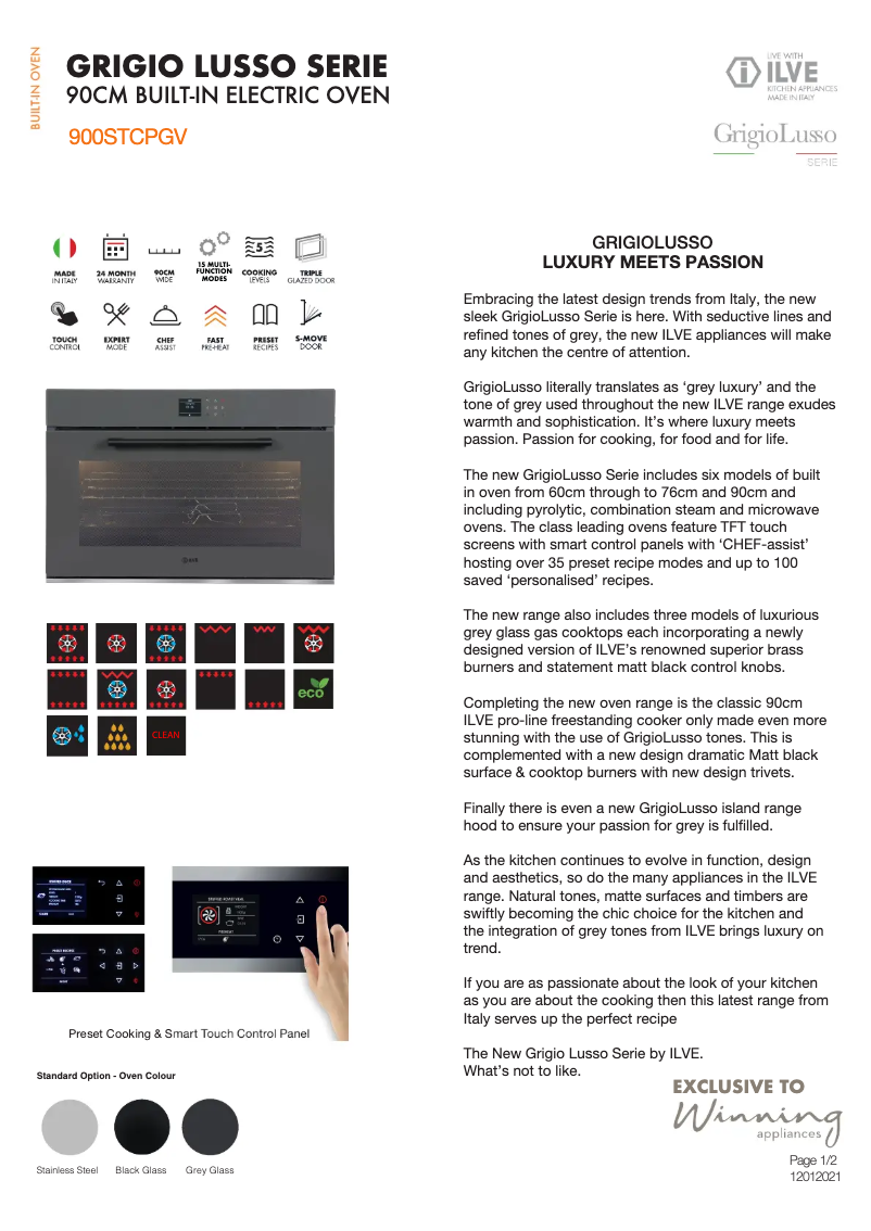 First page image of the manual for 900STCPGV